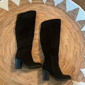 Knee high black boots